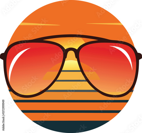 vector illustration of a sunglasses