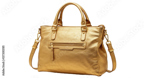 Bild auf Leinwand Isolated Gold Handbag
