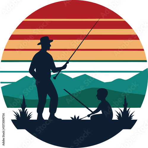 fisherman with fishing rod