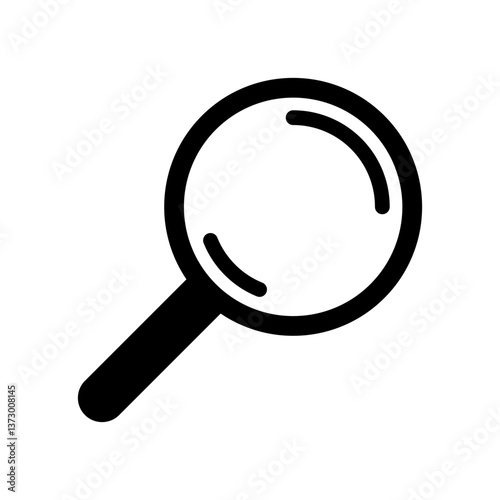 Magnifying glass icon, loupe icon. Search icon.
