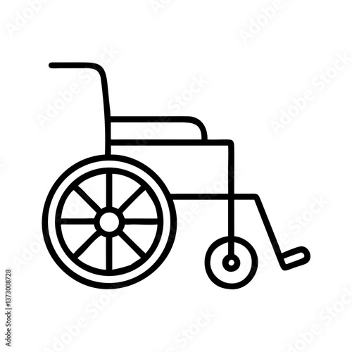 Line art of a wheelchair.