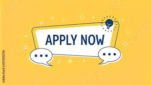 Apply now recruitment banner job application hiring process and employment form