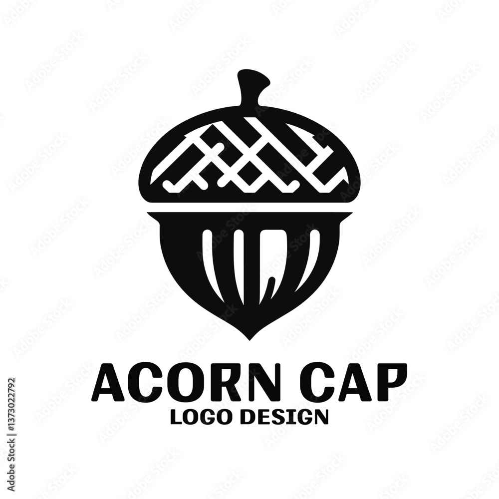 Fototapeta premium Acorn Cap Vector Logo Design