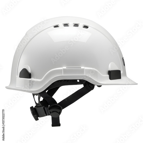 White Safety Helmet – Durable Protection for Industrial and Construction Work isolated on transparent background