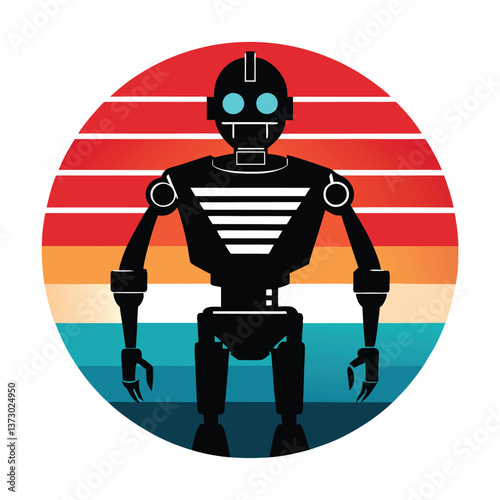 robot with laptop computer