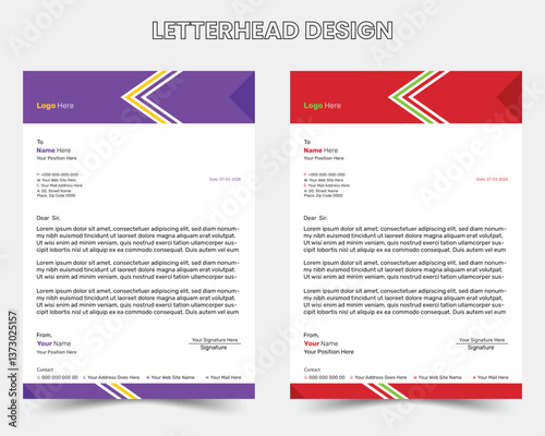 Modern Letterhead design template vector