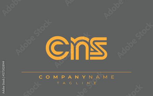 CNS Creative Unique Modern Letter Logo Design. Stylized logo featuring a unique letter design, presenting abstract minimalist aesthetics and modern appeal