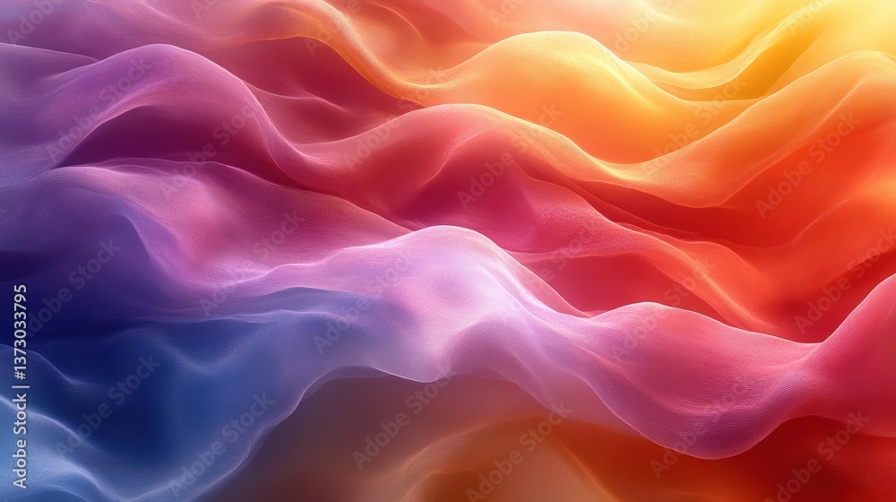 Flowing Abstract Waves of Color in Soft Pastel Shades and Tones Flowing Abstract Waves of Color in Soft Pastel Shades and Tones