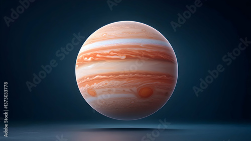 Pixelated Jupiter Model in Dark Blue Space