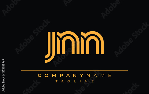 JNN Creative Unique Modern Letter Logo Design. Stylized logo featuring a unique letter design, presenting abstract minimalist aesthetics and modern appeal