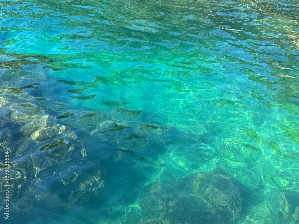 Obraz premium The sea abyss of pure turquoise color