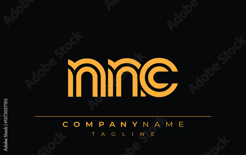 NNC Creative Unique Modern Letter Logo Design. Stylized logo featuring a unique letter design, presenting abstract minimalist aesthetics and modern appeal