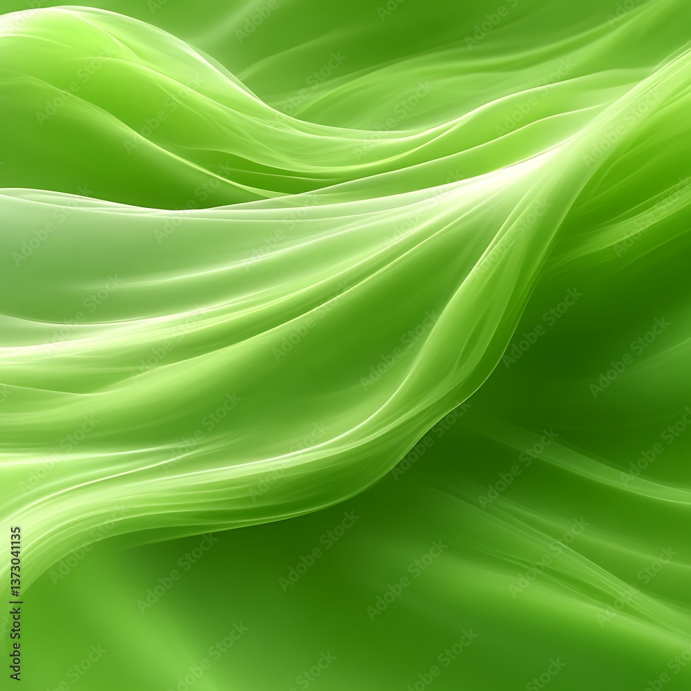 Green abstract waves, flowing fabric texture, digital art, background, website design Green abstract waves, flowing fabric texture, digital art, background, website design