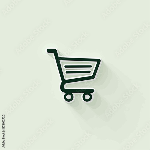 Einkaufswagen-Icon auf hellem Hintergrund

