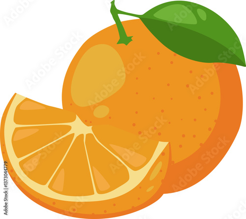 Reife Orange mit einem saftigen Stück – vollgepackt mit Vitamin C und Frische für den Tag.
