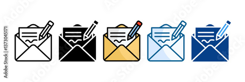 Email Signature Icon Set Multiple Style Collection