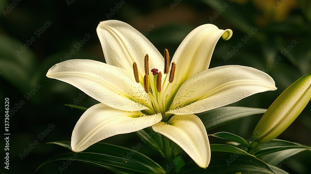 A high-quality photo of a white flower surrounded by green leaves in the background with a sharp focus on the petals A high-quality photo of a white flower surrounded by green leaves in the background with a sharp focus on the petals