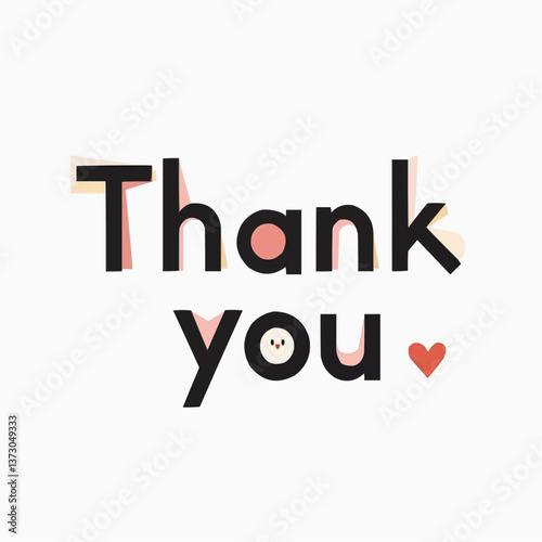 Dankeschön-Illustration: Typografie "Thank You"

