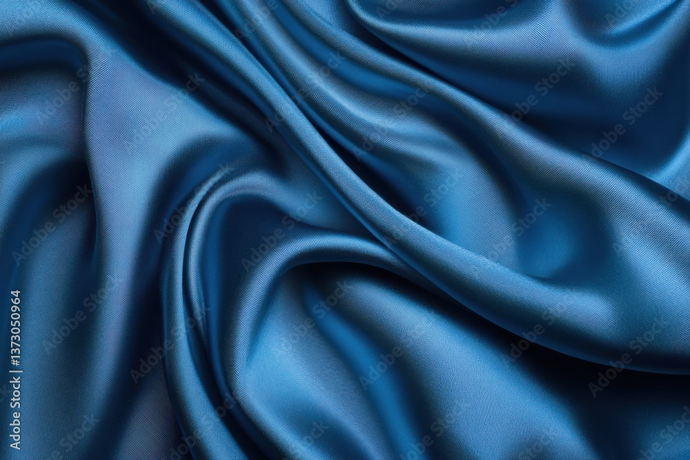 Fototapeta premium Abstract background of smooth elegant blue silk texture