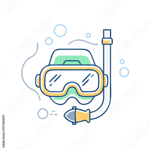 Diving mask icon for underwater exploration