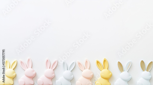 easter bunny pattern on white background, easter decoration