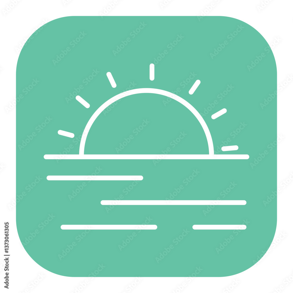 Fototapeta premium Sunset Icon