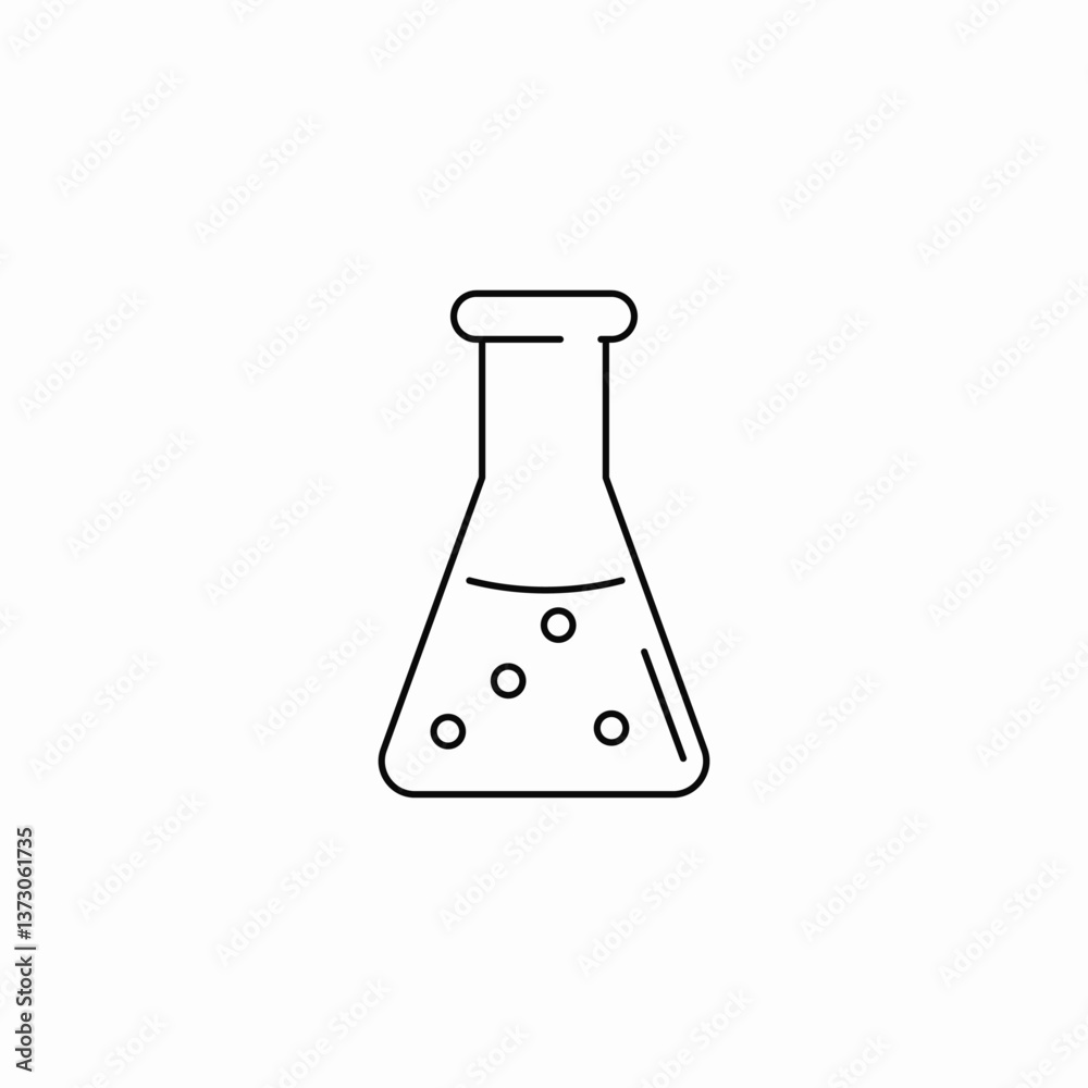 chemistry flask tool icon sign vector