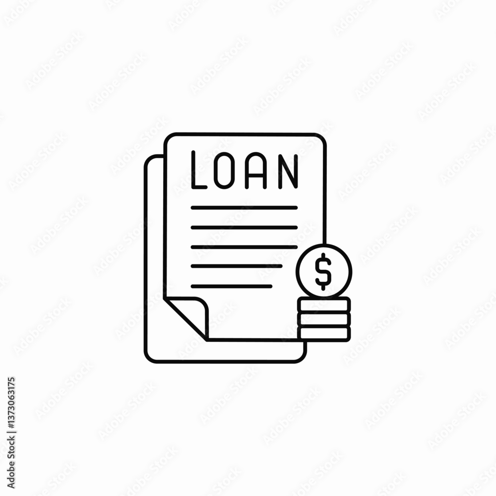 loan form icon sign vector loan form icon sign vector