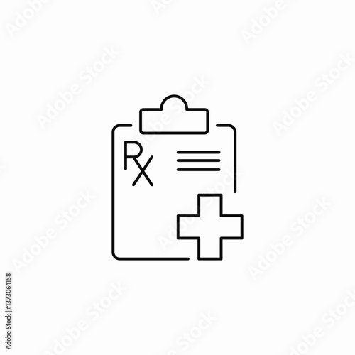 prescription medicine icon sign vector