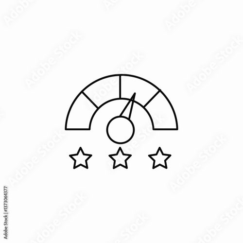 quality meter counter icon sign vector