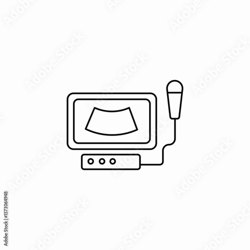 ultrasound examination icon sign vector