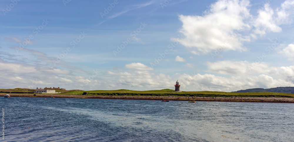 Atlantic Ocean coastline landscape of Ireland. Wild Atlantic Way.