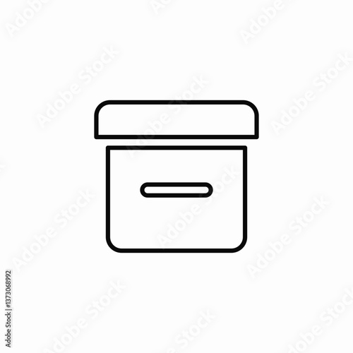 box archive storage icon sign vector