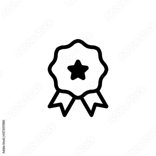 Award badge with a star icon. Perfect for use in graphic design, web design, or print projects related to achievement, recognition, quality, and excellence