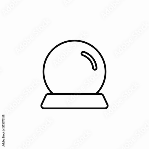 glass sphere icon sign vector