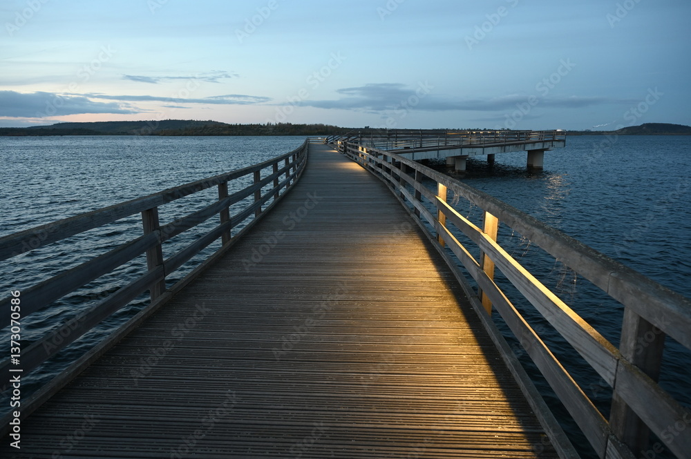 Obraz premium Seebruecke am Geiseltalsee