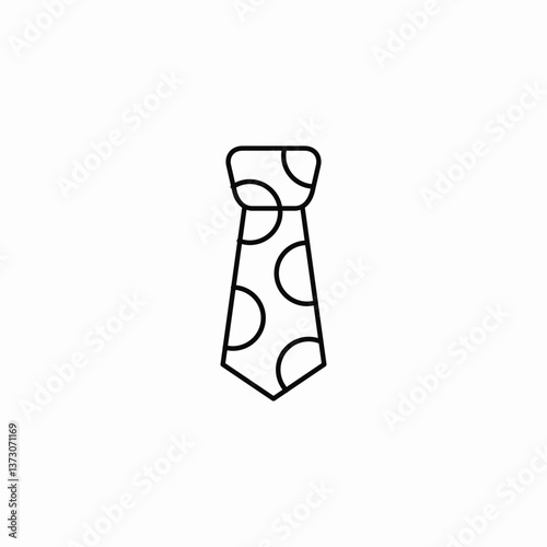 pattern necktie icon sign vector