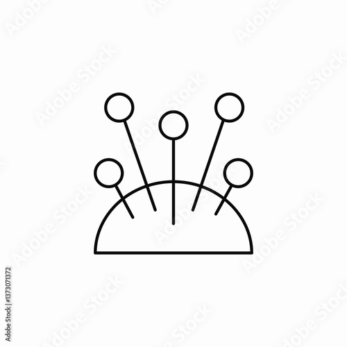 pin storage icon sign vector