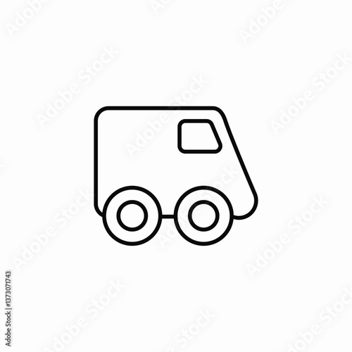 small van icon sign vector