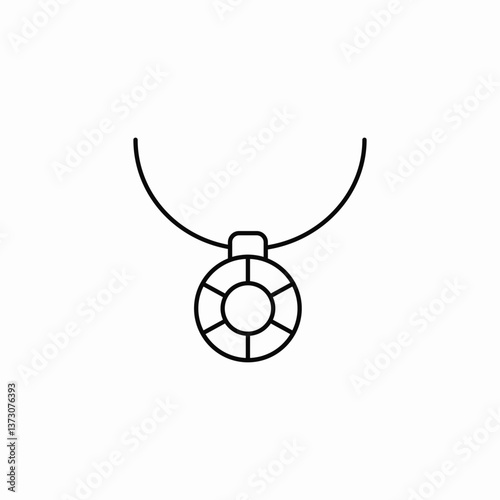 gem necklace icon sign vector