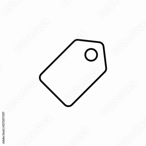 paper tag icon sign vector