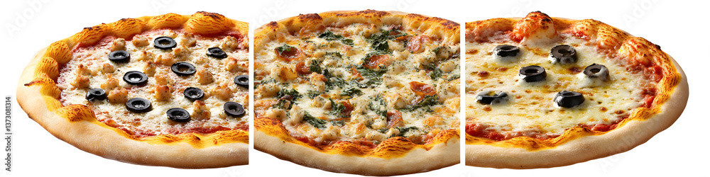 Greek pizza isolated on transparent background ,PNG, Greek pizza isolated on transparent background ,PNG,