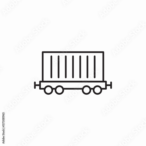 cargo train icon sign vector