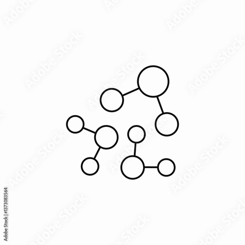 molecule atom icon sign vector