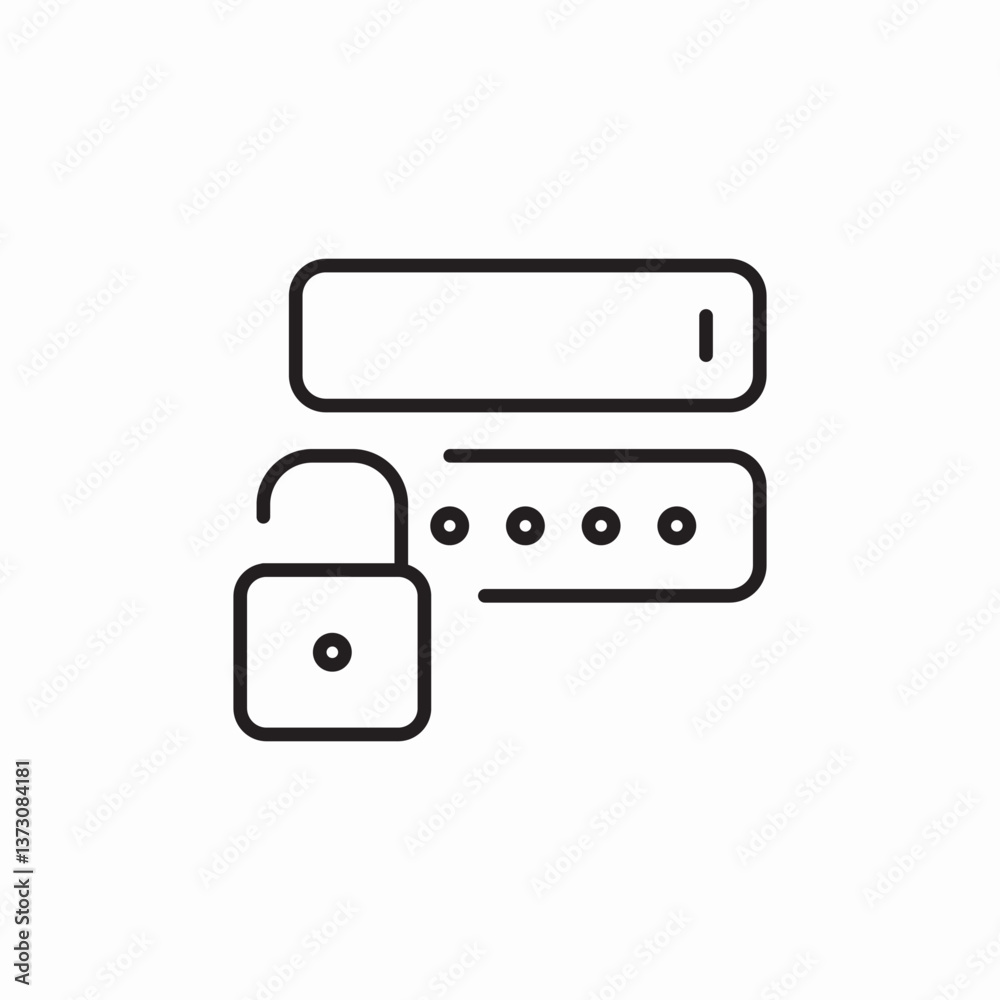 password unlock icon sign vector password unlock icon sign vector