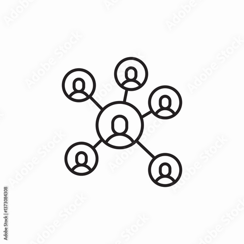 personal network icon sign vector