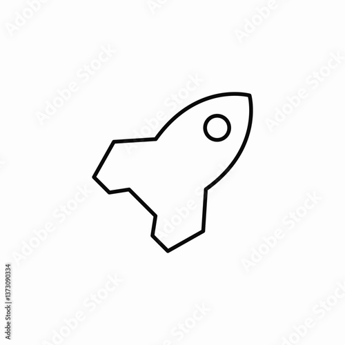 boost rocket icon sign vector