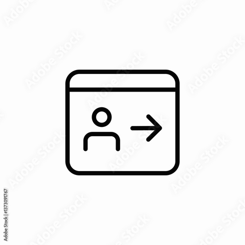 log out icon sign vector