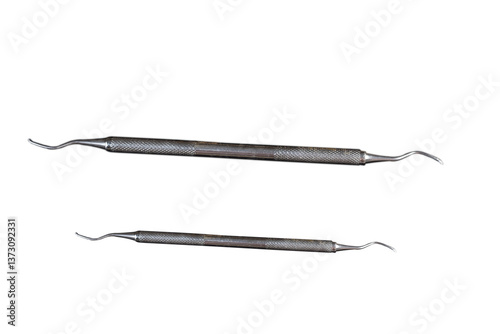 Dentist equipment Dental care concept Dentist tools Medical equipment isolated Dental clinic concept. Dental insurance Teeth hook Medical dentist tool Oral health photo