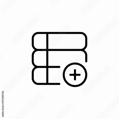 spreadsheet add icon sign vector